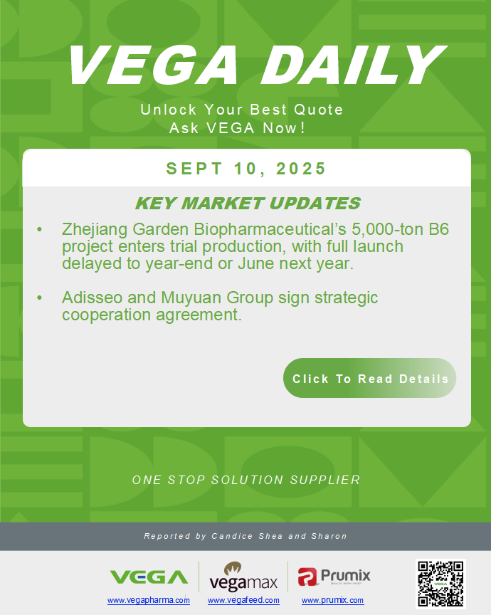 VEGA Daily Dated on September 10th 2025 Vitamin Amino Acid APl Food Additives.png